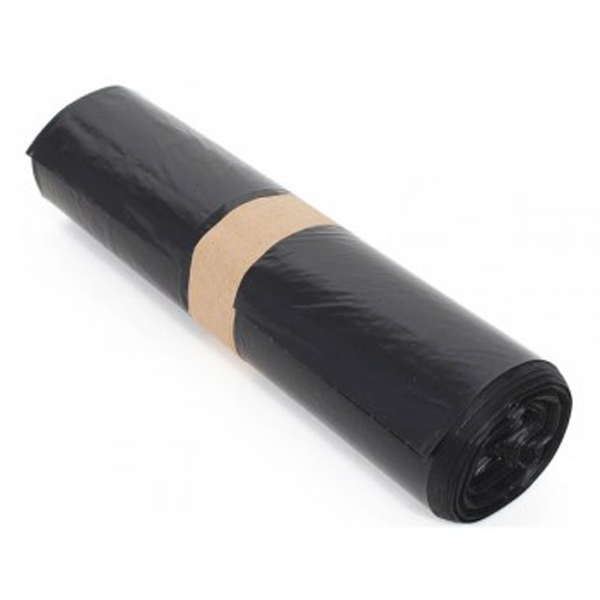 Sac poubelle à lien renforcé - capacité 130 litres - 60 microns - rouleau de 20 sacs