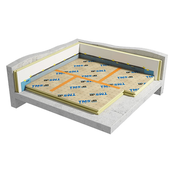 Panneau isolant thermo-acoustique pour sol sous chape - TMS Isolant dB - 1,20 x 1,00 m - ép. 80,00 MM - R 3,70 m².K/W