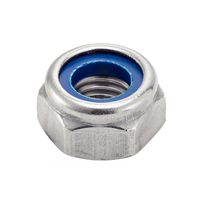 Écrou hexagonal indesserrable avec bague nylon - Diamètre 8 mm - DIN985 - Inox A2 - Boite de 200