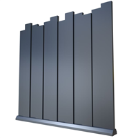Lame de palissade en aluminium Aluroc avec embout - gris anthracite - 160 MM x 40 MM - 2.3 M - lot de 2
