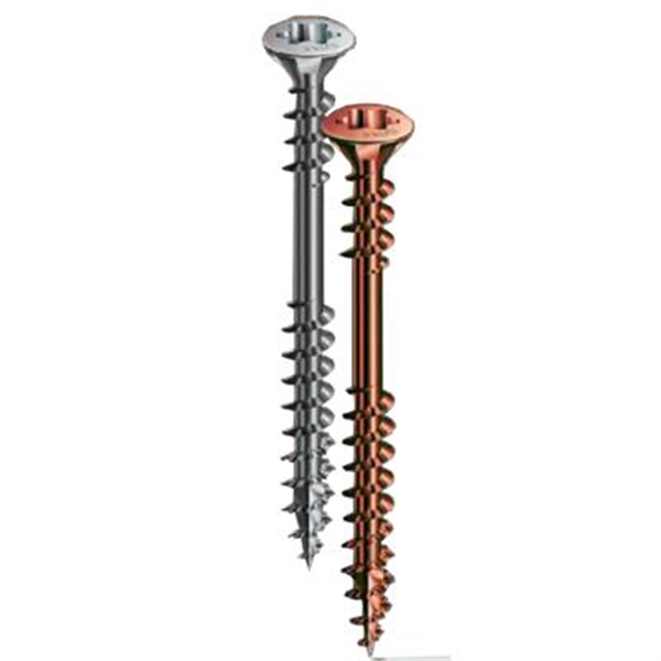 Vis de façade - 4.5x70mm double filetage tête bombée en acier Torx T20 inoxydable A2 - Boîte de 100
