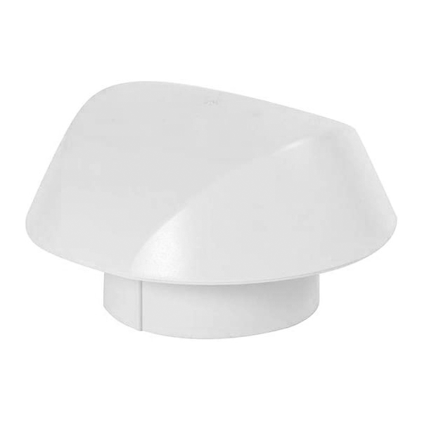 Chapeau de ventilation de toit simple Nicoll Atemax VVS12 - femelle Ø 125 MM - PVC Blanc