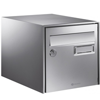 Boîte aux lettres Decayeux Loft Inox simple face goulotte antivol