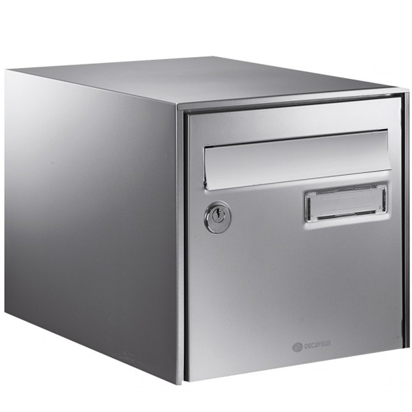 Boîte aux lettres Decayeux Loft Inox simple face goulotte antivol