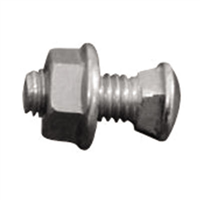 Boulon TRCC pour fixation gouttière Ø 6 x 16 mm - Tête ronde collée carrée - Blanc - Lot de 50