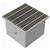 SIPHON 350X350 SORTIE VERT 100 MM GRILLE BARREAUX PANIER 35100PCHB