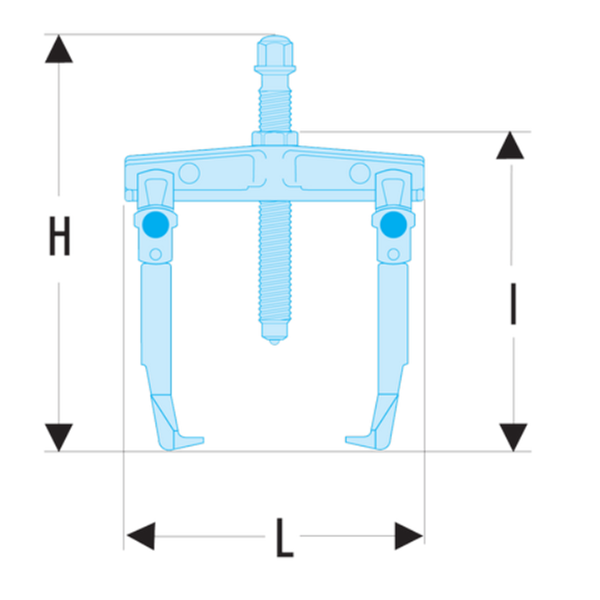 Extracteur de roulement pour prise extérieure griffes larges capacité de serrage 10-50 mm Facom
