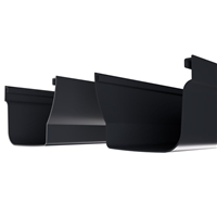 Gouttière moulurée MEP La Réversible en PVC Anthracite - développé 300 MM - longueur 4 M