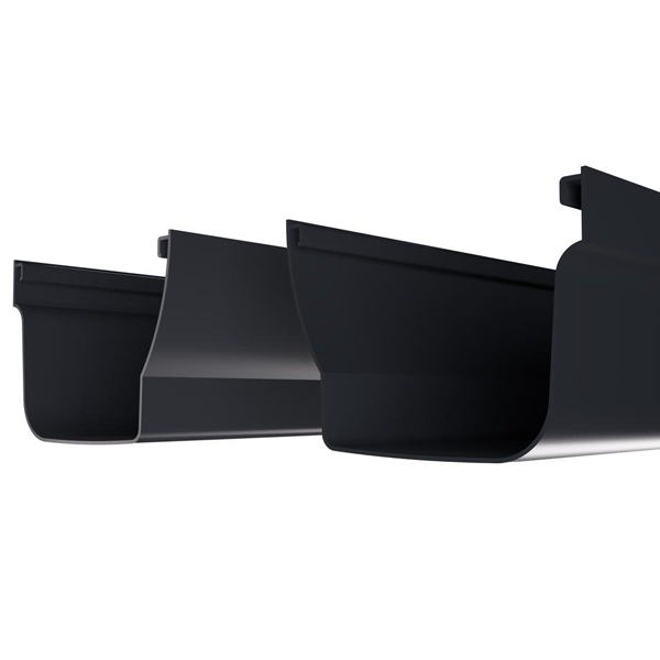 Gouttière moulurée MEP La Réversible en PVC Anthracite - développé 300 MM - longueur 4 M