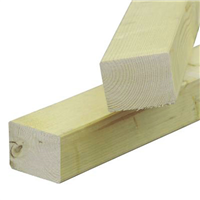 Chevron en Sapin Traité Classe 2 Jaune - 80 MM x 40 MM - longueur 4 M