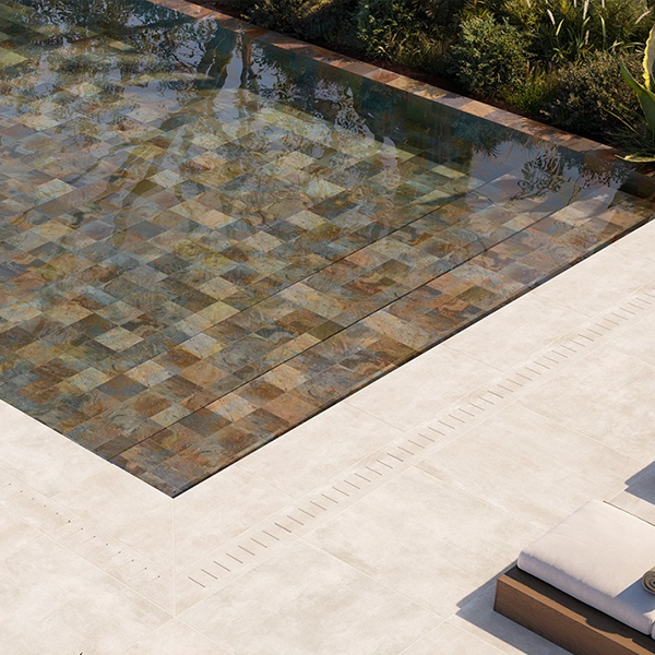 Carrelage extérieur en grès cérame effet pierre Flagstone - 20,0 CM x 20,0 CM - ép. 8,20 MM - Autumn