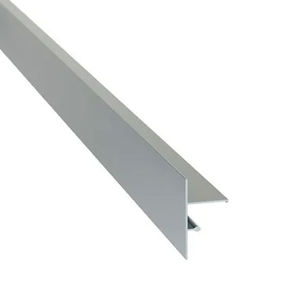 Profilé de finition latéral clipsable pour terrasse sur plots - Haut. 140,00 mm - Long. 2,40 m - Gris aluminium
