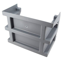 Réhausse Nicoll ECA7 pour courette anglaise - PVC gris clair - 260 MM x 135 MM - hauteur 180 MM