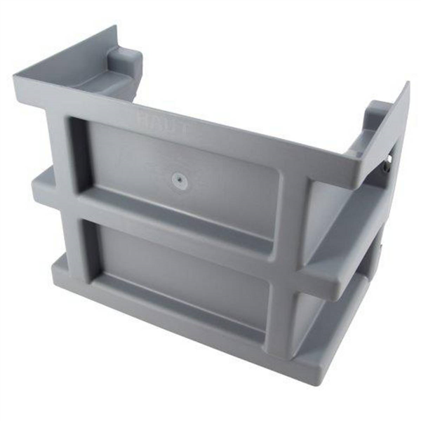 Réhausse Nicoll ECA7 pour courette anglaise - PVC gris clair - 260 MM x 135 MM - hauteur 180 MM