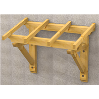 Marquise de porte ou fenêtre en épicéa - vendue en kit - 80 CM x 1,80 M