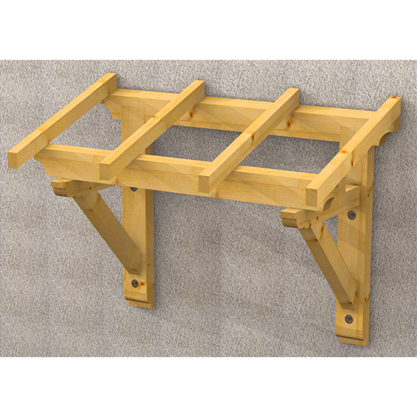 Marquise de porte ou fenêtre en épicéa - vendue en kit - 80 CM x 1,80 M