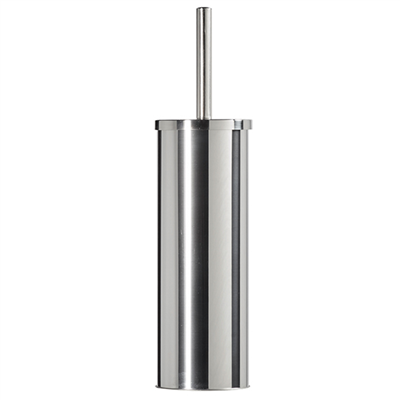 Porte-balayette mural design pour WC  - Rivea Rossignol - Support inox et brosse blanche