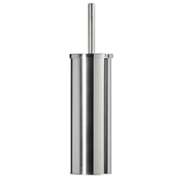 Porte-balayette mural design pour WC  - Rivea Rossignol - Support inox et brosse blanche