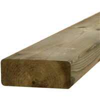 Bois d'ossature en Pin - raboté 4 faces AA - Traité Classe 4 Marron - 195 MM x 70 MM - longueur 4,80 M