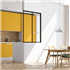 Verrière fixe type atelier - profil étroit alu noir mat - 2 partitions verre feuilleté clair - 1200,0 MM x 701,0 MM