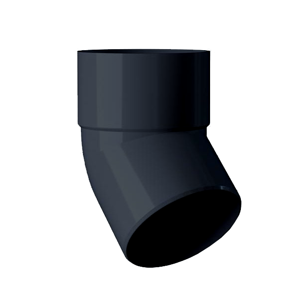 Coude mâle-femelle à 45° MEP 845C pour tuyau de descente de gouttière de diamètre 80 mm - PVC Anthracite