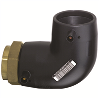 COUDE TRS. 90 PE PN16 F. LAITON D63X2