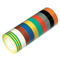 LOT DE 10 ROULEAUX PVC ADHESIFS MULTICOLORES
