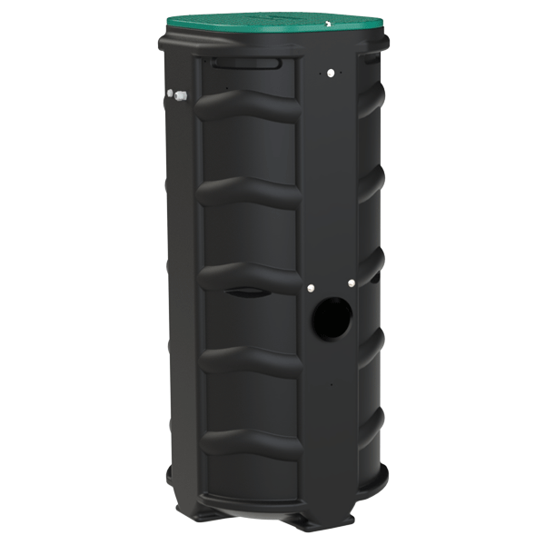 Station de relevage pour eaux chargées avec pompe 358 - kit de connexion rapide - Sanirel 500V - Cuve 500L - Hauteur 150 cm