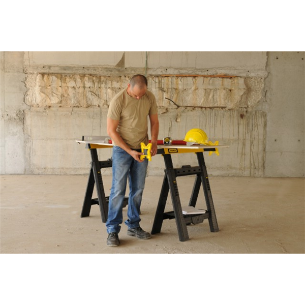 2 tréteaux pliables télescopiques Stanley 454 kg maximum lot de 2 pièces