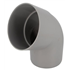 Coude d'évacuation Mâle/Femelle Nicoll - Diamètre 200 mm - Angle 67°30 - PVC - Gris