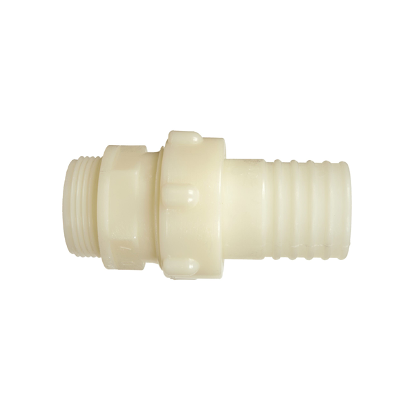 Raccord pompe à eau mâle cannelé en 3 pièces 26/34 - Diamètre 25 mm - Fitt - Nylon