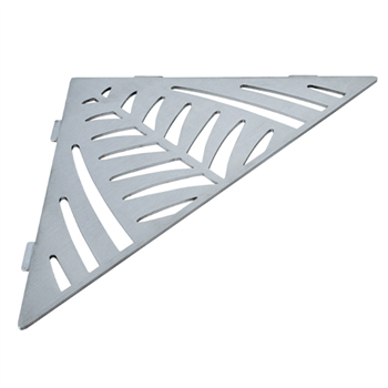 Étagère de douche en acier Inox brossé - forme Triangulaire design Jungle - 37,0 CM x 26,0 CM x 3,00 MM