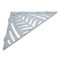 Étagère de douche en acier Inox brossé - forme Triangulaire design Jungle - 37,0 CM x 26,0 CM x 3,00 MM