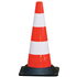 Cône de signalisation plastique Taliaplast avec pied caoutchouc hauteur 50 cm