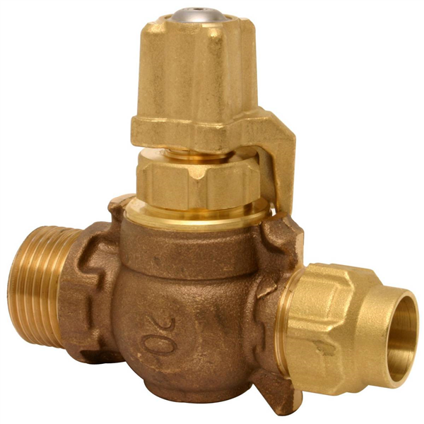 ROBINET PEC BRONZE UNIVERSEL SPHERIQ_DN25_PETIT B._PE32_FIL33X42_FERM. GAUCHE