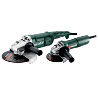 Lot de 2 meuleuses d'angle filaires 125 et 230 mm Metabo WP 2200-230 et W 750-125 - en carton