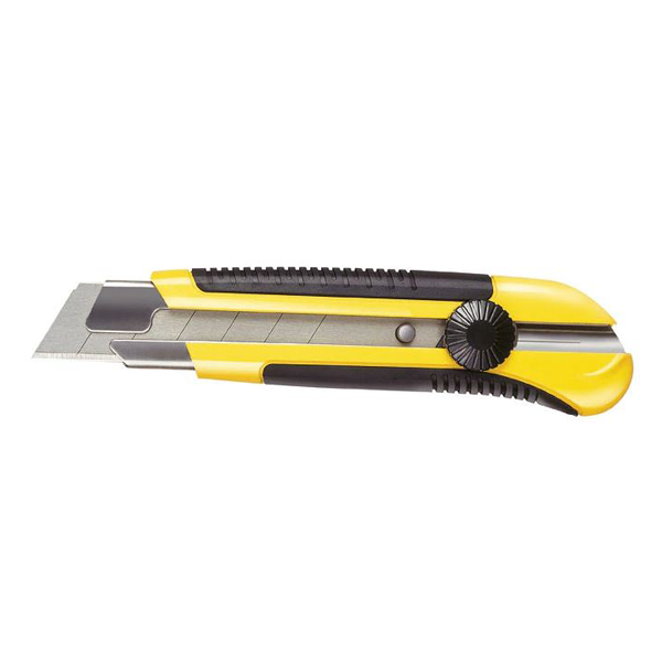 Cutter à lame sécable avec molette de blocage - Stanley - Fourni avec 1 lame largeur 25 mm