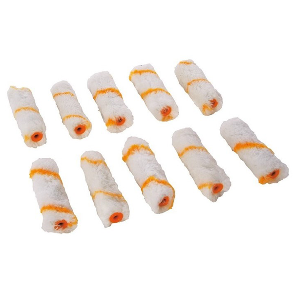 Rouleau patte de lapin - Polyamide tissé rayé jaune 12 mm - L'Outil Parfait - Largeur 110 mm - Lot de 10