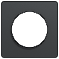 Plaque de finition simple Schneider Odace Touch pour 1 poste encastré - anthracite