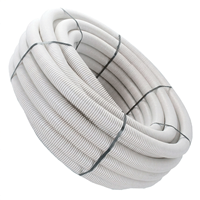 Gaine TPC 40,0 mm Blanche pour câble TV/fibre optique - polyéthylène annelé/lisse - couronne de 25,00 m