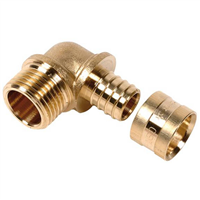 Raccord male coudé à glissement - Male 15/21 - PER Ø16