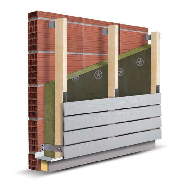Panneau laine de verre pour murs extérieurs sous bardage ventilé - Façade Noir 32 P Ursa - R=3,15 m².K/W - 1,35 M x 0,60 M - ép.101 MM