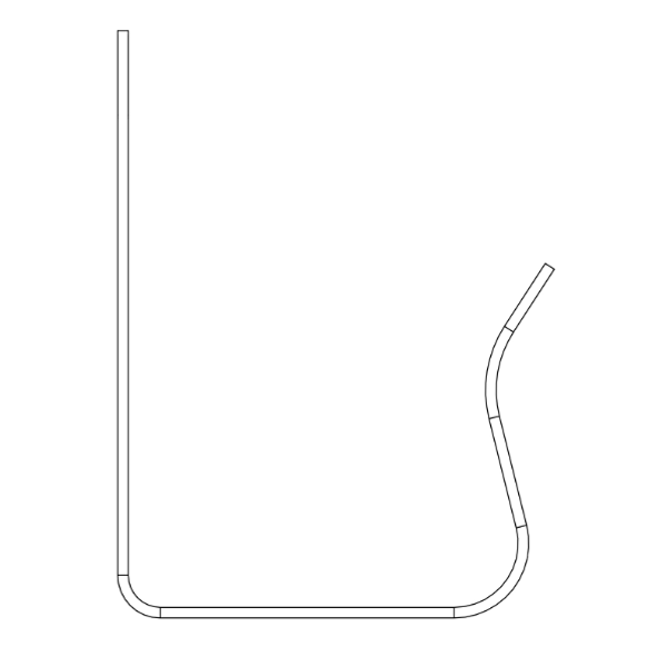 Lisse pour fourrure Gypso en acier galvanisé - 28,0 MM x 20,0 MM x 16,0 MM - Long. 3,00 M