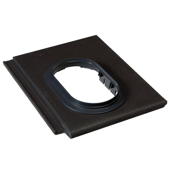 Tuile à douille béton pour système Durovent - Innotech - Graphite - 42 x 33.5 cm