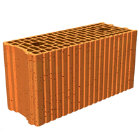 Brique de base rectifiée isolante Porotherm R20 - RC 80 - R = 0,76 m².K/W - 500,0 MM x 200 MM x 249,0 MM