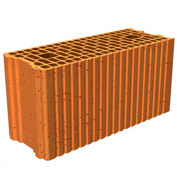 Brique de base rectifiée isolante Porotherm R20 - RC 80 - R = 0,76 m².K/W - 500,0 MM x 200 MM x 249,0 MM