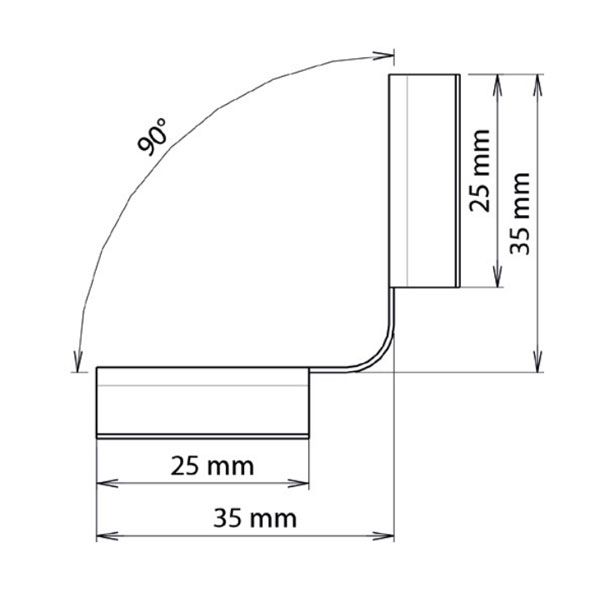 Angle rentrant clipsable pour profilé de finition terrasse Jouplast - Haut. 70,00 mm - Gris aluminium