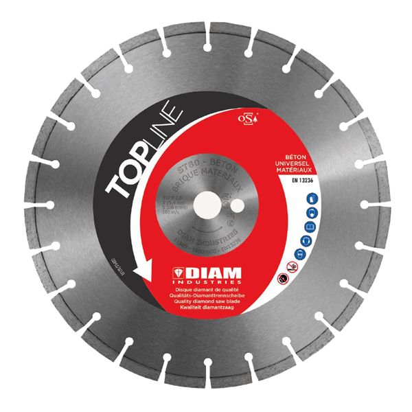Disque diamant segmenté scie sur table Ø1000mm x 60mm - Béton et briques - Diam Industries