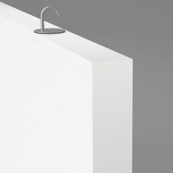 Dalle plafond acoustique verticale à suspendre - Ecophon Solo Baffle blanche avec crochet - 1800 x 600 mm - ép. 40 mm - Lot de 4