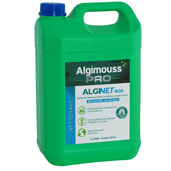 Nettoyant rénovateur pour bois naturel et exotique - Alginet bois - bidon de 5 litres